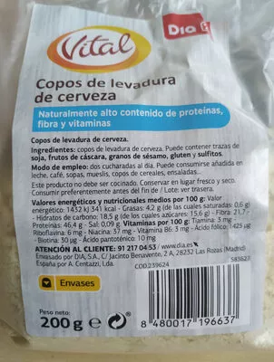 Copos de levadura de cerveza Dia 200 g, code 8480017196637