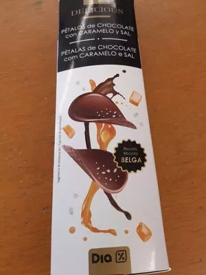 Delicious pétalos de chocolate con caramelo y sal Dia 150 g, code 8480017202598