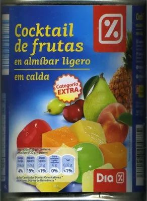 Mezcla de frutas en almíbar Dia 840 g (neto), 480 g (escurrido), 850 ml, code 8480017204875