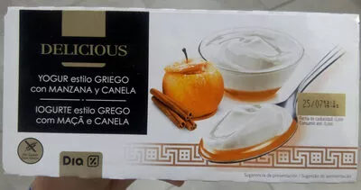 Delicious yogur estilo griego con manzana y canela Dia 250 g (2x125g), code 8480017207661