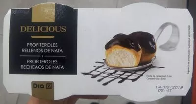 Profiteroles rellenos de nata Dia 180 g, code 8480017207715