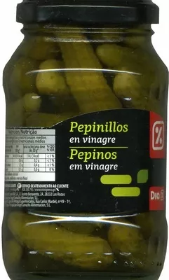 Pepinillos en vinagre Dia 345 g (neto), 180 g (escurrido), 370 ml, code 8480017224729