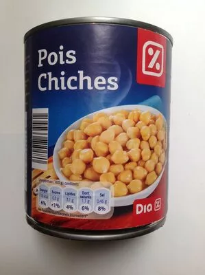 Pois chiches Dia 800 g (530g égoutté), code 8480017332561