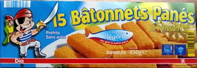 15 Bâtonnets Panés de Poisson, Surgelés Dia 450 g, code 8480017347930