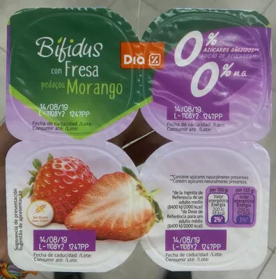 Bífidus con fresa 0% Dia 500 g (4x125g), code 8480017420657