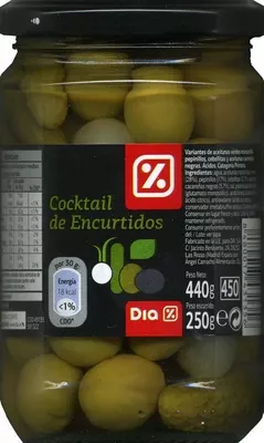 Surtido de encurtidos "Dia" Dia 440 g (neto), 250 g (escurrido), 450 ml, code 8480017431356