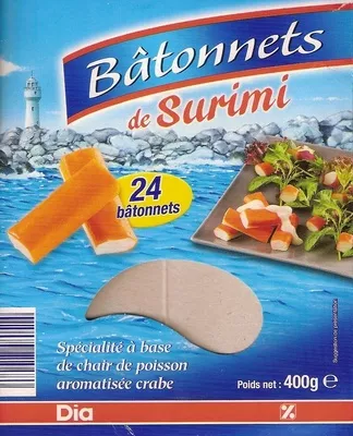 Bâtonnets de Surimi (24 bâtonnets) 400 g Dia 400 g (24 bâtonnets), code 8480017480514