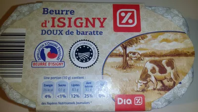 Beurre d'Isigny doux de baratte Dia 250 g, code 8480017509475