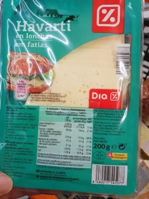 Havarti Dia 200 g, code 8480017519788