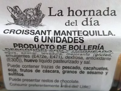 Croissant Mantequilla 6 unidas la hornada del dia , code 8480017567802