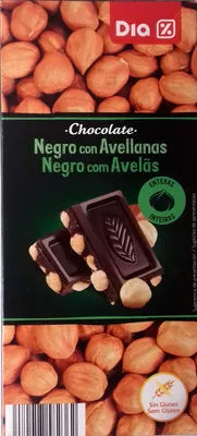 Chocolate negro con avellanas Dia, Dia - Distribuidora Internacional de Alimentación S.A. 200 g, code 8480017582362