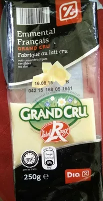 Emmental Français grand cru (32% MG) Dia 250 g, code 8480017604293