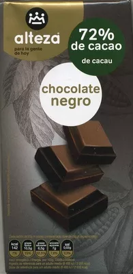 Tableta de chocolate negro 72% cacao Alteza 150 g, code 8480024732002