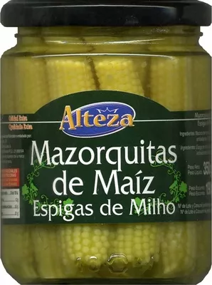 Mazorquitas de maíz encurtidas "Alteza" Alteza 350 g (neto), 190 g (escurrido), 370 ml, code 8480024739162