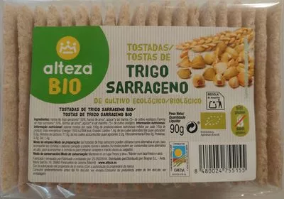 Tostadas de trigo sarraceno Alteza Bio, Alteza 90 g, code 8480024755155