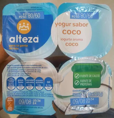 Yogur sabor coco Alteza 500 g (4x125g), code 8480024812575