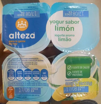 Yogur sabor limon Alteza 500 g (4x125g), code 8480024812599