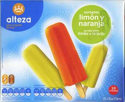 Helados de hielo "Alteza" Limón y naranja Alteza 700 g [(5+5) x 70 g], 700 ml [(5+5) x 70 ml], code 8480024819512