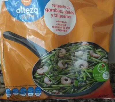 Salteado gambas, ajetes y trigueros Alteza 400g, code 8480024821508