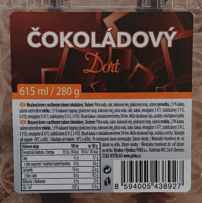 Mražený krém srostlinným tukem čokoládový  280 g, code 8594005438927