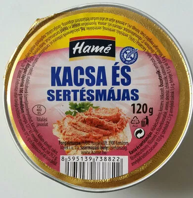 Kacsa és sertésmájas Hamé 120 g, code 8595139738822