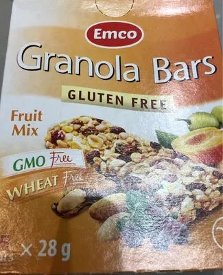 Granola bars fruit mix Emco 5 x 28 g, code 8595229912057