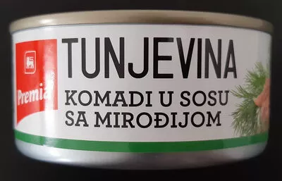 Tunjevina komadi u sosu sa mirođijom Premia 160 g, code 8600197254747