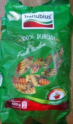 Durum fusilli tricolore Danubius 400 g, code 8601300044248