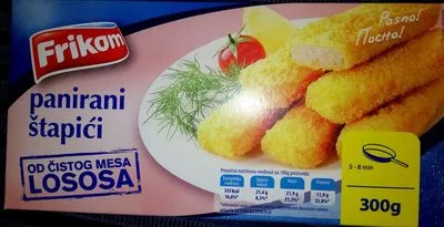 Panirani štapići od čistog mesa lososa Frikom 300 g, code 8606006086547