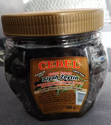 Naturel Sofralik Siyah Zeytin CEBEL 500 g, code 8690100000868