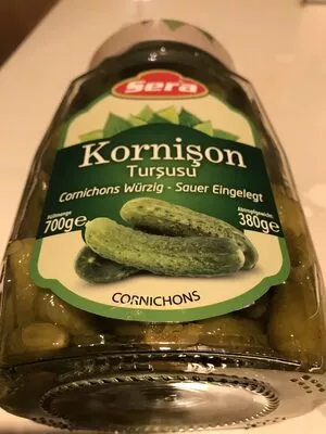 Cornichons würzig-sauer eingelegt Sera 700 g, code 8690777020145