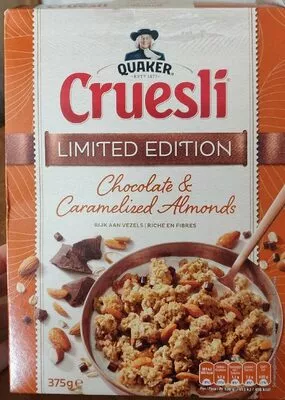 Quaker Cruesli Chocolat et Amandes caramélisées Quaker, Quaker Oats 375 g, code 8710398516787