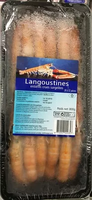 Langoustines entières crues surgelées Sans marque, Eurocontact 800 g, code 8710557022357