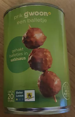 Gehaktballetjes in Satésaus g'woon 420 g, code 8710624244118