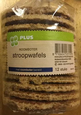 Roomboter stroopwafels Plus 378g (12 stuks), code 8710624537159