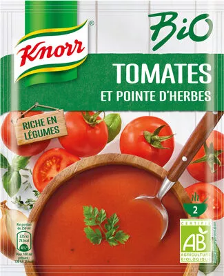 Soupe Liquide Tomates et Pointe d'Herbes Knorr 45 g, code 8711200352906