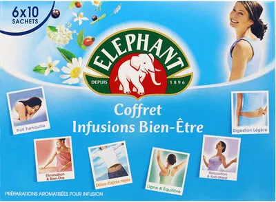 Elephant Infusions Coffret Bien-Etre 60 Sachets Elephant, Unilever 100 g, code 8711200527489