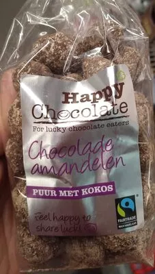 Chocolade amandelen puur met kokos Happy Chocolate 175 g, code 8711521931705