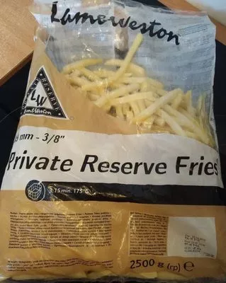 Private Reserve Fries 3/8" Lamb Weston 2,5 kg e, code 8711571049146