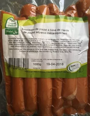 Saucisses de poulet  , code 8711659073087