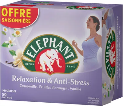 Elephant Infusion Relaxation & Anti-Stress 50 Sachets Elephant 79 g, code 8712100671241