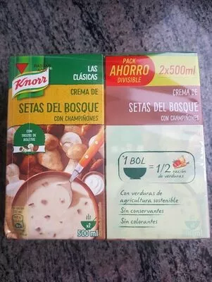 Crema de setas del bosque con champiñones Knorr 2 x 500 ml, code 8712100703904