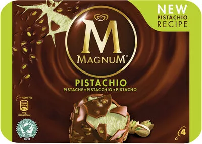 Magnum Glace Batonnet Pistache Magnum, Unilever, Miko 4 x 100 ml (300 g), code 8712100879180