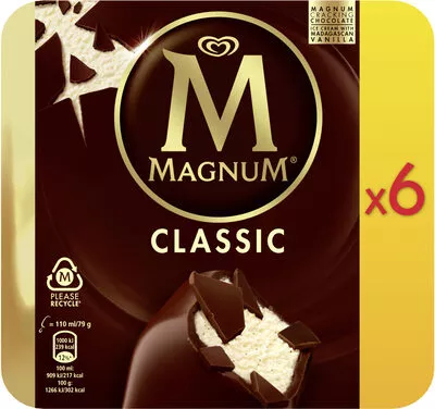 Magnum Batonnet Glace Classic x6 660ml Miko, Lusso, Ola 474 g, code 8712566340279