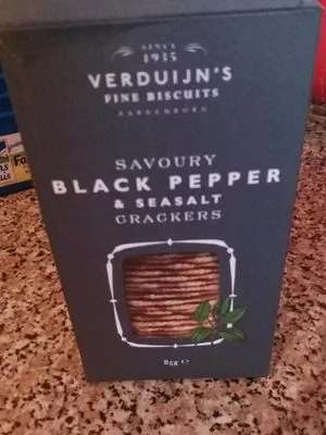 Black pepper & seasalt crackers Verduijn's 85 g, code 8713726301109