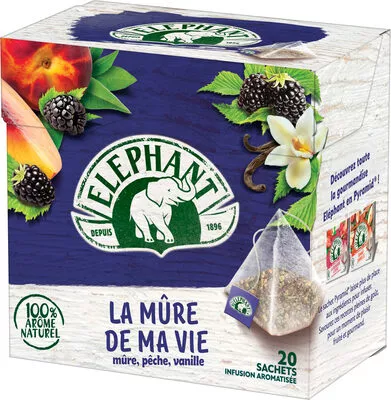 Elephant Infusion Mûre Pêche Vanille 20 Sachets Eléphant 36 g, code 8714100263785