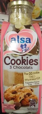 Cookies 3 chocolats Alsa 400 g, code 8714100803646