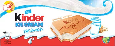 KINDER Glace Sandwich Céréales et Lait Kinder, Miko, Unilever 8 x 60 ml (280 g), code 8714100907306