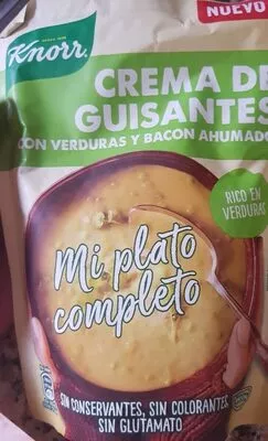 Crema de guisantes con verduras y bacon ahumado Knorr , code 8717163938805