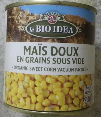 Maïs doux en grains sous vide La Bio Idea 340 g (égoutté : 285 g) 425 ml, code 8717496903907